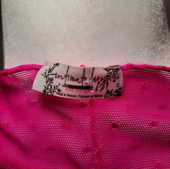 Free People On The Dot Mesh Baby Tee in Bright Pink - Picture 8 of 10